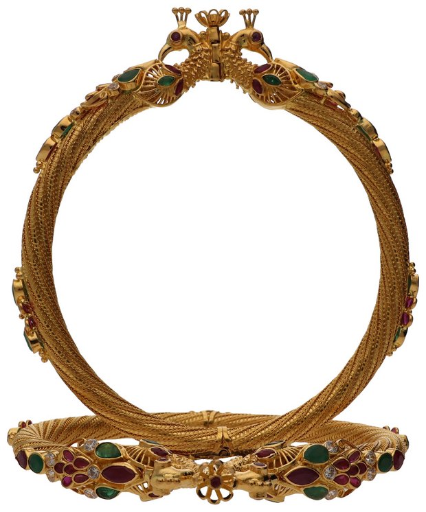 Bangles & Kadas in 22KT gold by Shree Omkar Jewellers, design 2