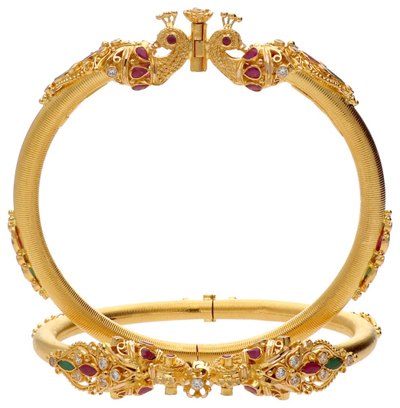 Bangles & Kadas in 22KT gold by Shree Omkar Jewellers, design 4