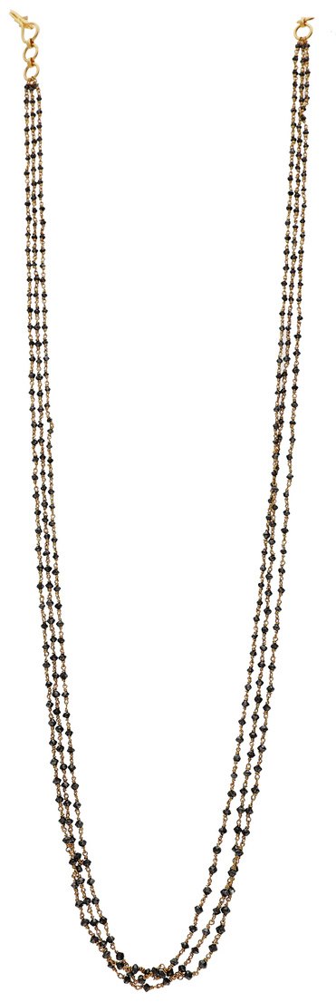 Natural Black Diamond Malas in 22KT gold by Shree Omkar Jewellers, design 2