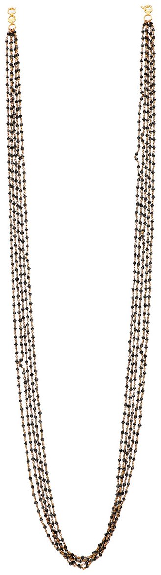 Natural Black Diamond Malas in 22KT gold by Shree Omkar Jewellers, design 4