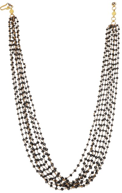 Natural Black Diamond Malas in 22KT gold by Shree Omkar Jewellers, design 5