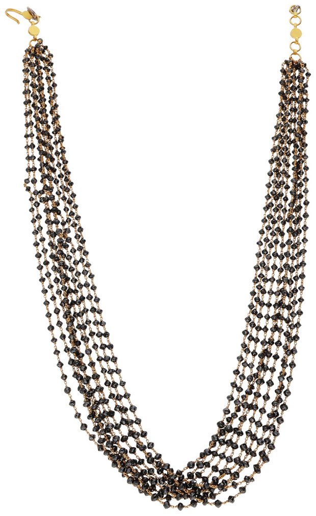 Natural Black Diamond Malas in 22KT gold by Shree Omkar Jewellers, design 6
