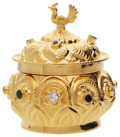 Kum Kum Boxes & Tiger Nails in 22KT gold by Shree Omkar Jewellers, design 2