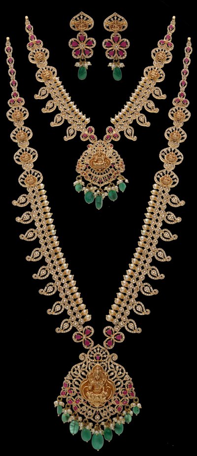 Uncut Diamond Polki & Chakri in 22KT gold by Shree Omkar Jewellers, design 2