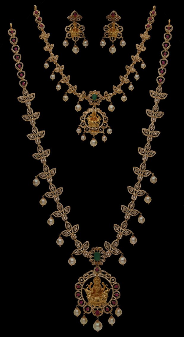 Uncut Diamond Polki & Chakri in 22KT gold by Shree Omkar Jewellers, design 4