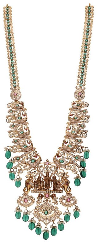 Uncut Diamond Polki & Chakri in 22KT gold by Shree Omkar Jewellers, design 6