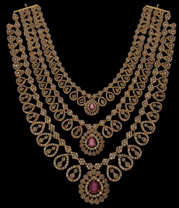 Uncut Diamond Polki & Chakri in 22KT gold by Shree Omkar Jewellers, design 9